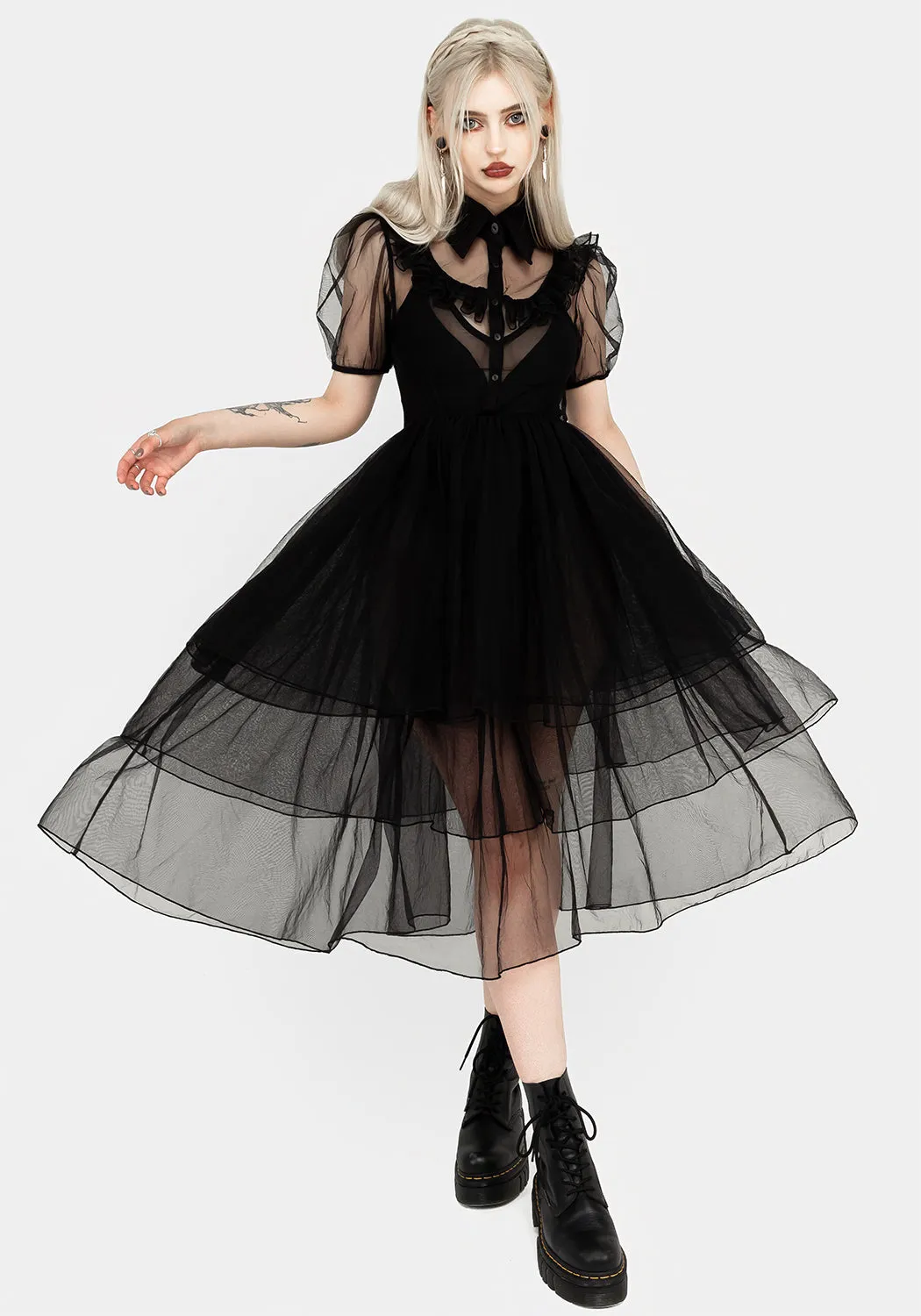 Space Glow Headhunter Frill Yoke Gown