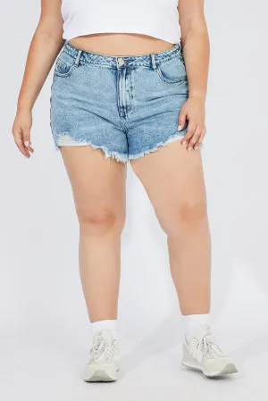 OdorResistantFabric Denim Relaxed Shorts High Rise