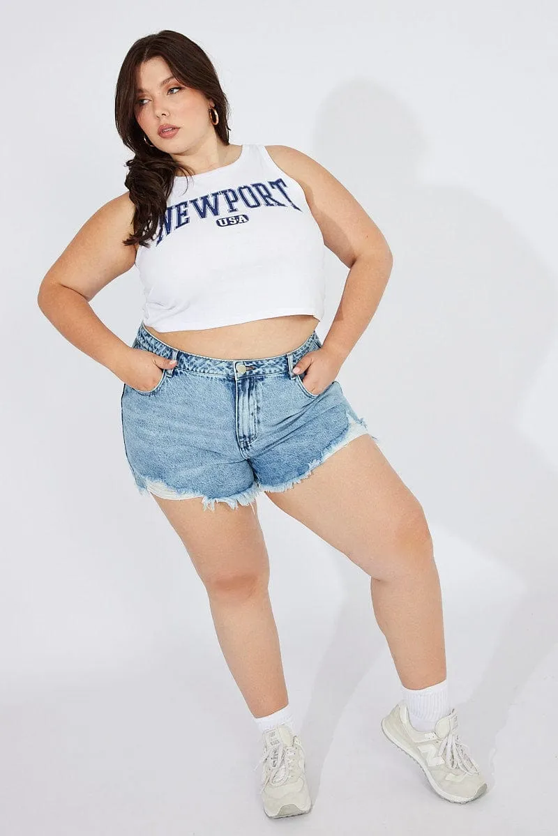 Denim Relaxed Shorts High Rise Sporty Shorts Warm Sweater
