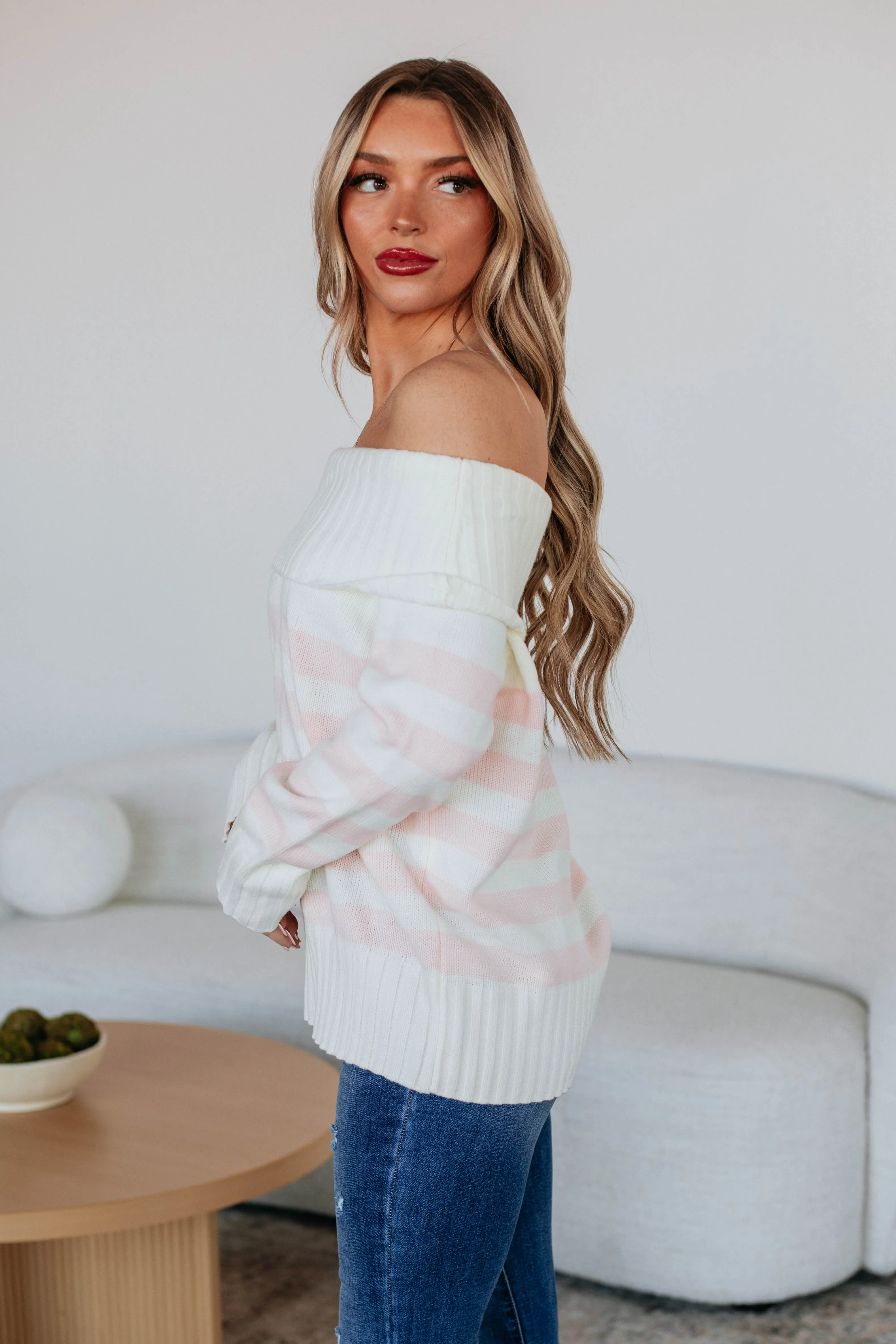 Chantelle Off The Shoulder Sweater - Ivory Winter Must-Have Wear