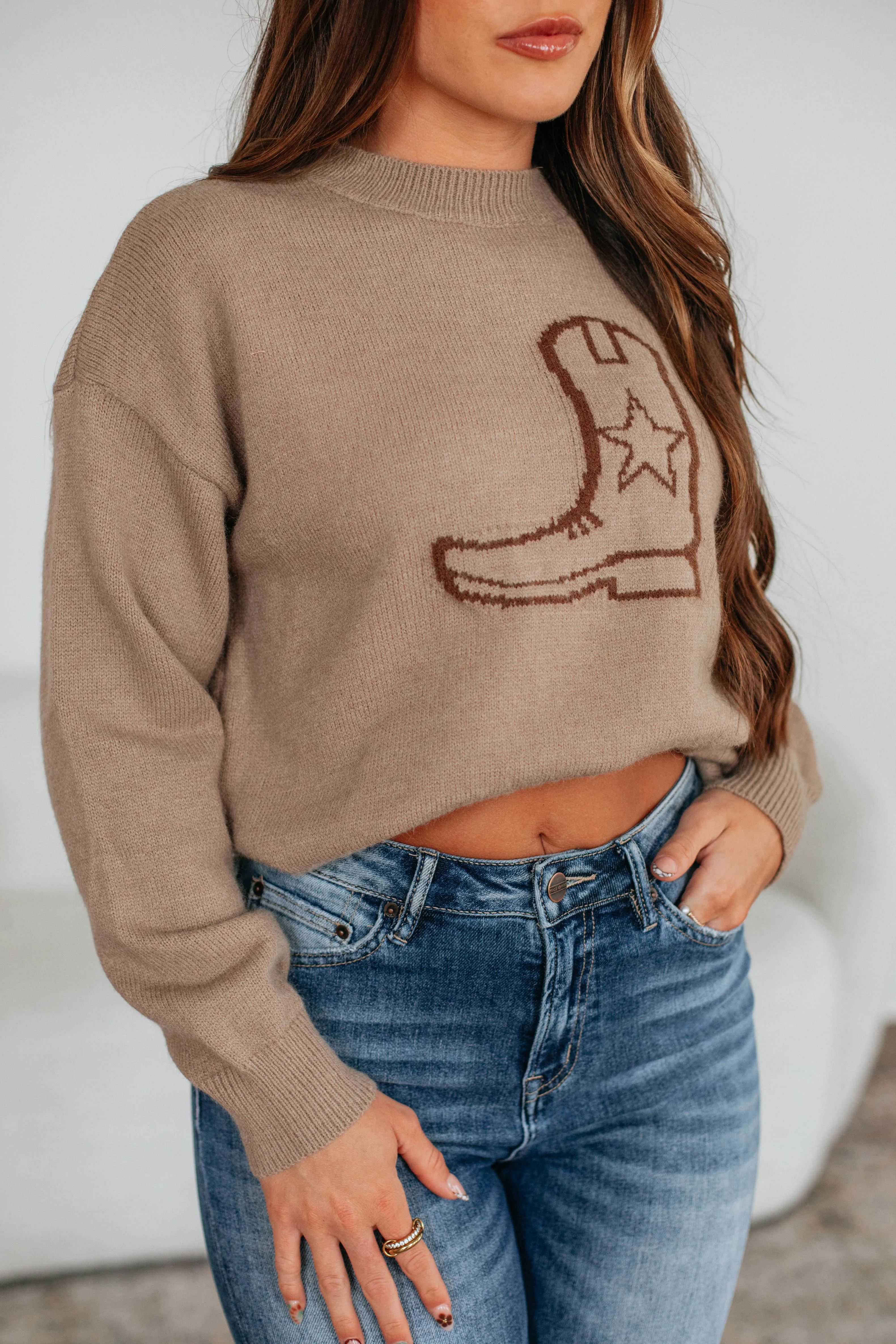 Modern Knit Abrasion Resistant Seams Lone Star Sweater