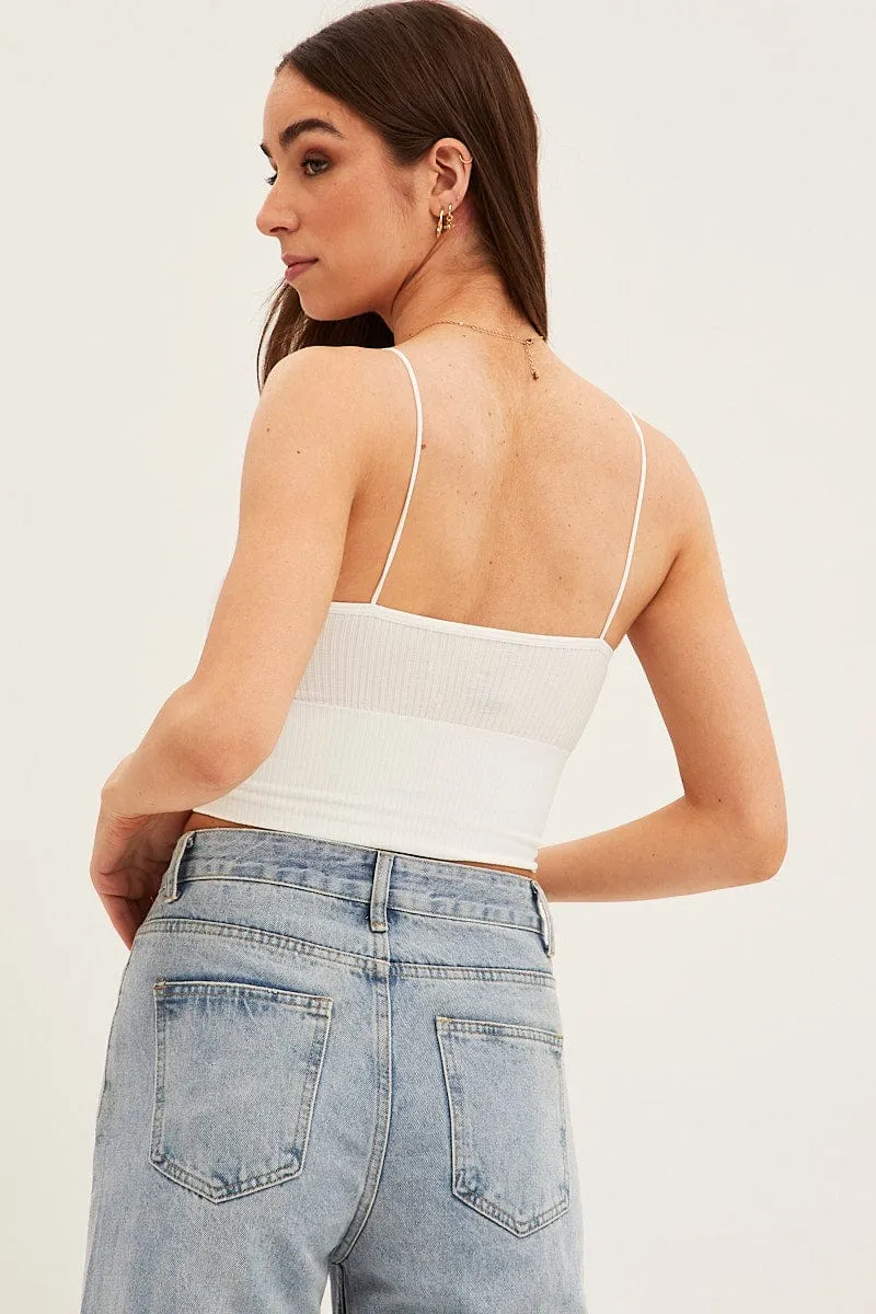 White Bralette Seamless QuickDryMaterial Trendy sneakers