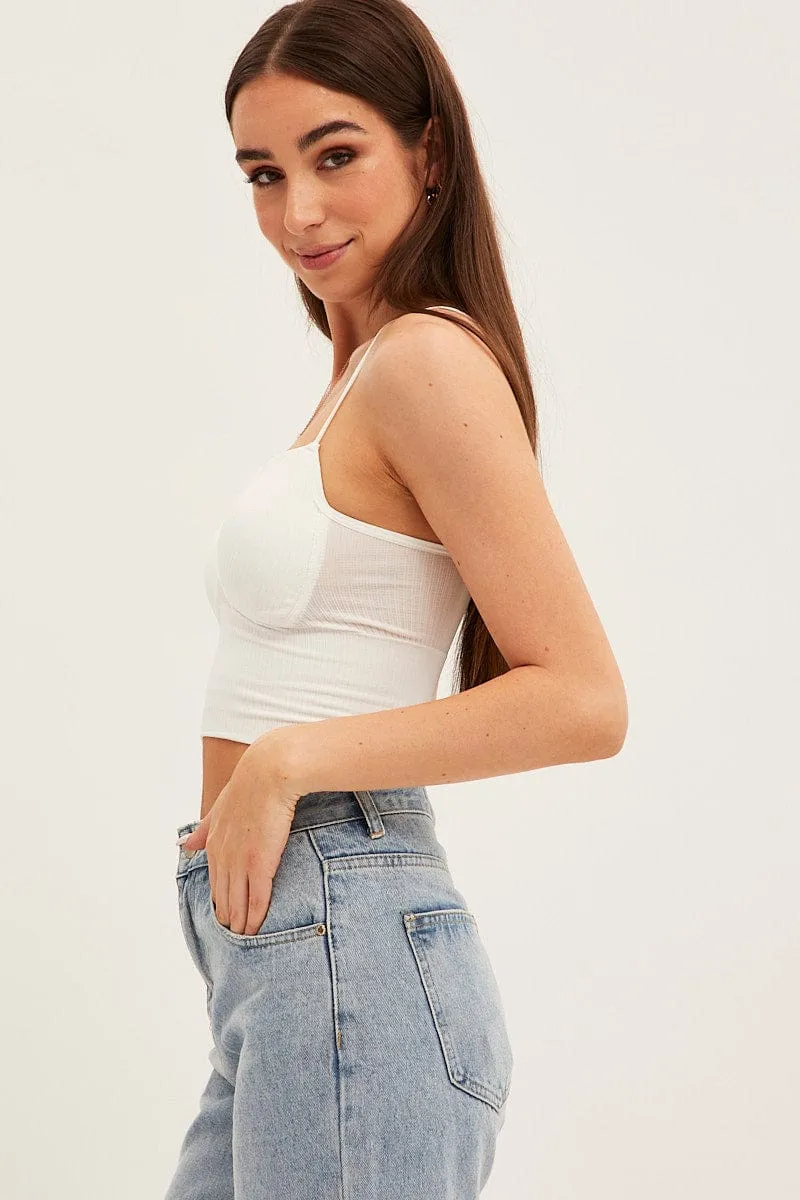 White Bralette Seamless Timeless Fashion
