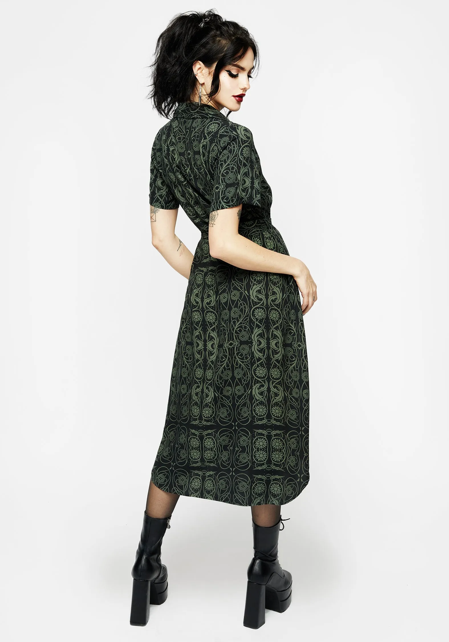 Fianna Midi Shirt Dress Frost Light