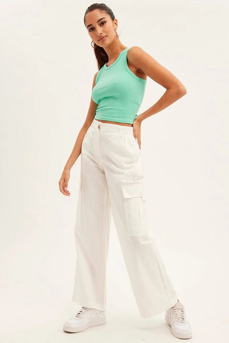 Green Racer Back Tank EcoFriendlyTextiles