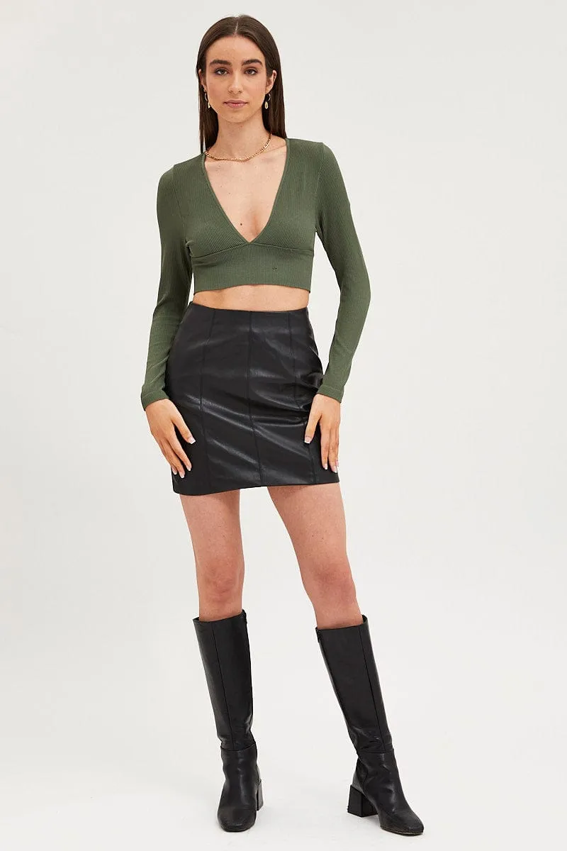 Adaptable Outfit Green Top Long Sleeve Seamless