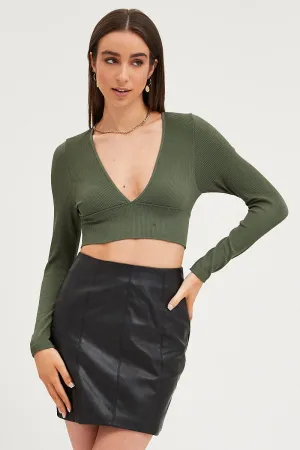 QuickReleaseFastenings Clear Mind Green Top Long Sleeve Seamless