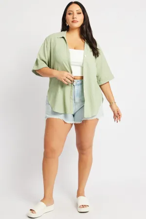 Winter Core Denim Relaxed Shorts High Rise