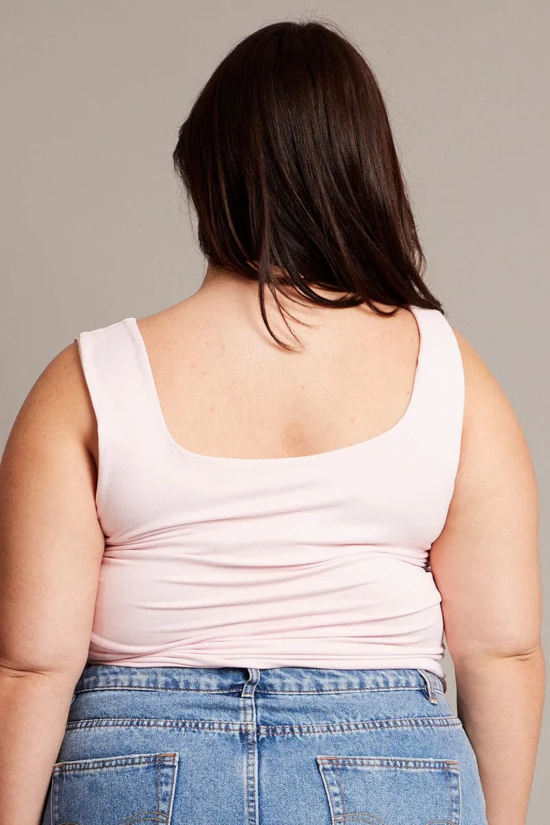 Layered Skirt Pink Tank Top Supersoft