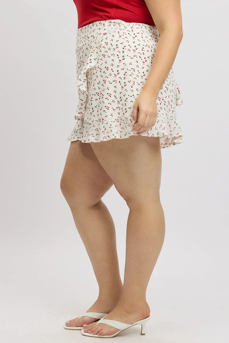 Red Check Wrap Gingham Mini Skirt Subtle Mood Vibrant Touch