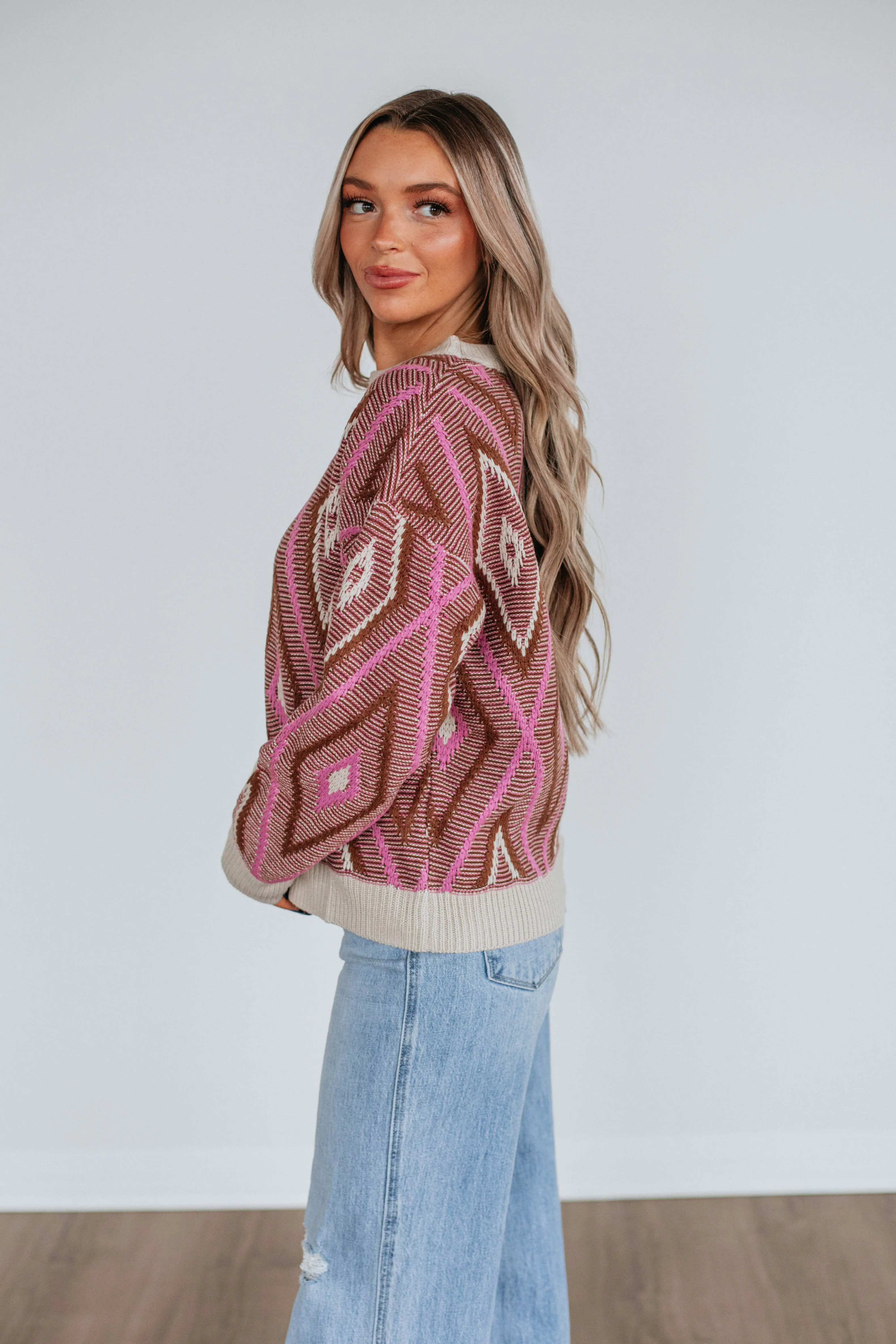 Simple Cozy Cozy Comfort Sheena Knit Sweater - Chocolate Mix