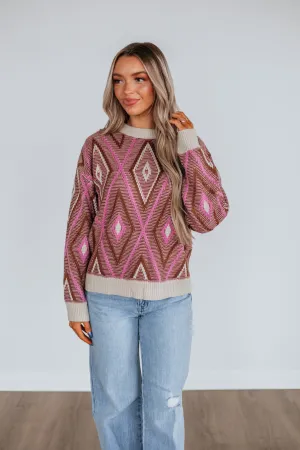 Sheena Knit Sweater - Chocolate Mix Ribbed Hem Detailing Essential Layering
