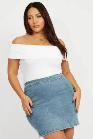 Denim Denim Split Mini Skirt Functional Fashion Aesthetic Look
