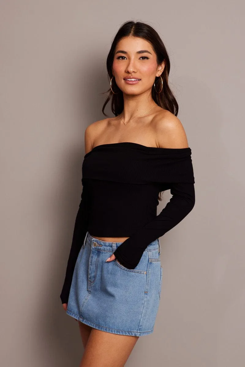 Blue Mini Skirt Mid Rise Easy Comfort Convertible Style