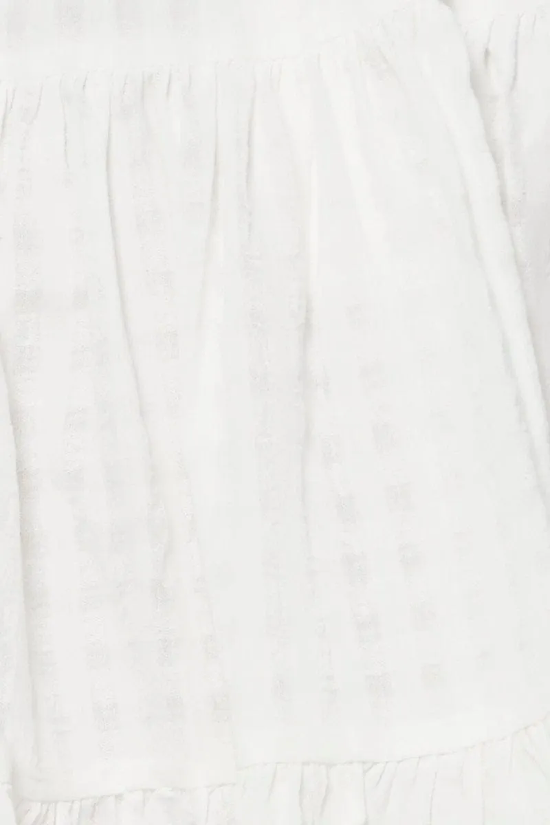 White Flare Skirt Mini High Rise Street Attire