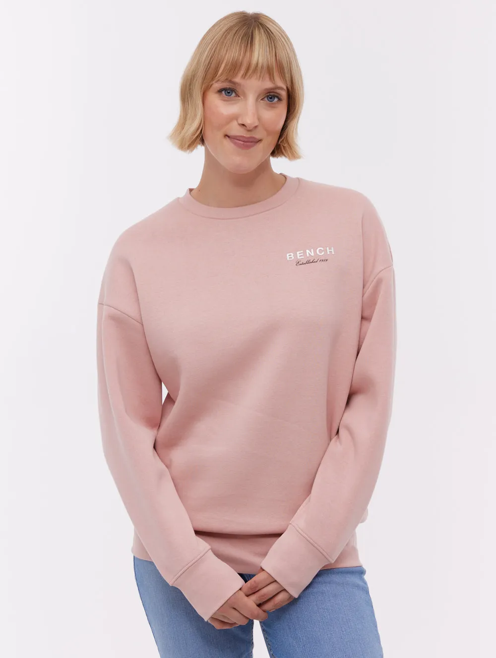 Gerna Back Print Crew Neck - Pink Inner Glow Parisian Chic