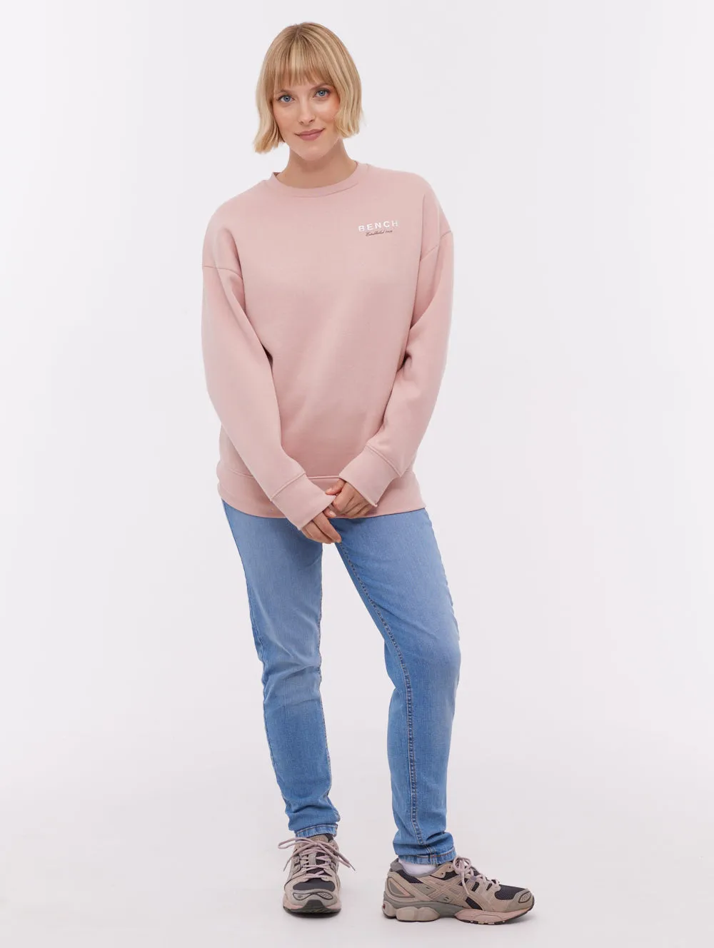 TagFreeDesign Gerna Back Print Crew Neck - Pink