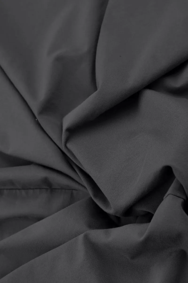World Tone Light Fabric Large Pockets Graphite Cotton Dress