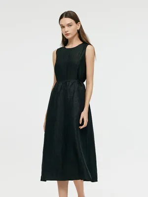 Bird Call 18 Momme Xiang Yun Silk Women Vest Midi Dress