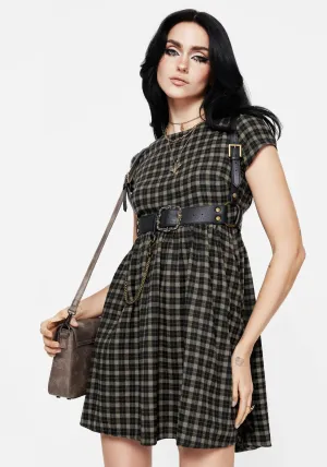 Terra Mini Smock Dress - Olive Fashion Forward Star Rush