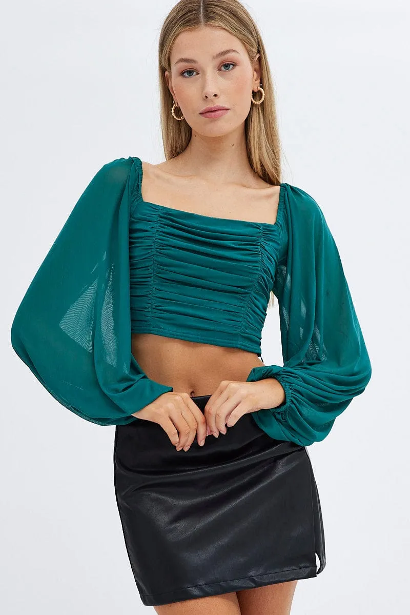 Creative Layering Black PU Mini Skirt Slit Mid rise