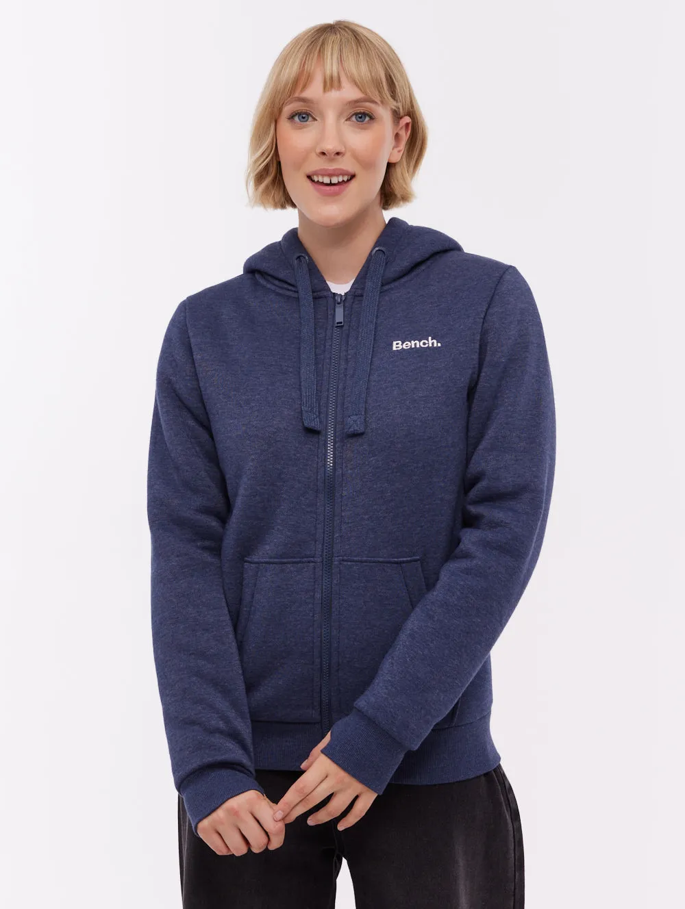 Fashionable Look Warm Gloves Mintz Sherpa-Lined Zip-Up Hoodie - Blue