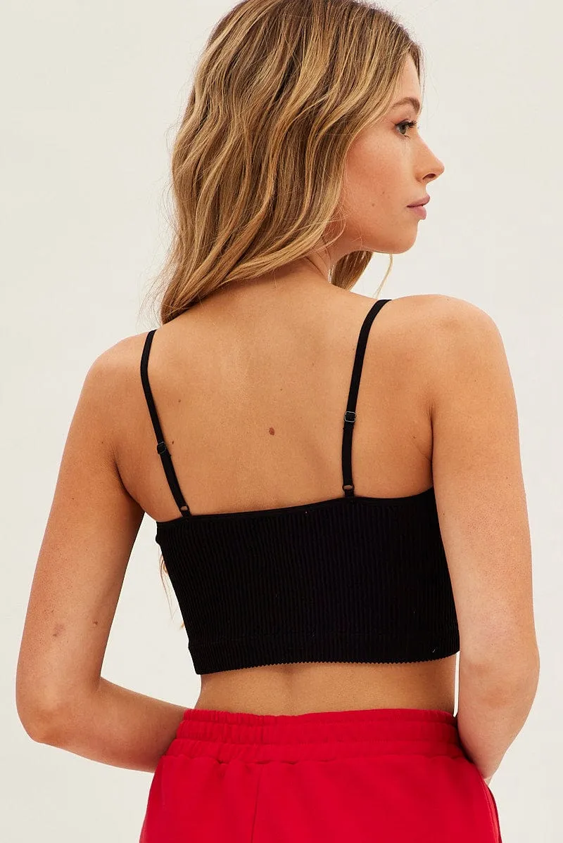 QuickReleaseClosure Premium Apparel Black Singlet Top Seamless