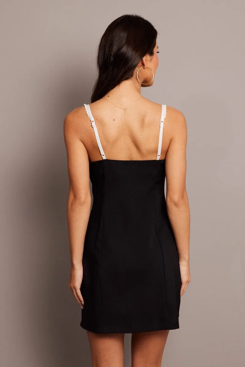 Black Bodycon Dress Singlet Mini AbrasiveReinforcedZones