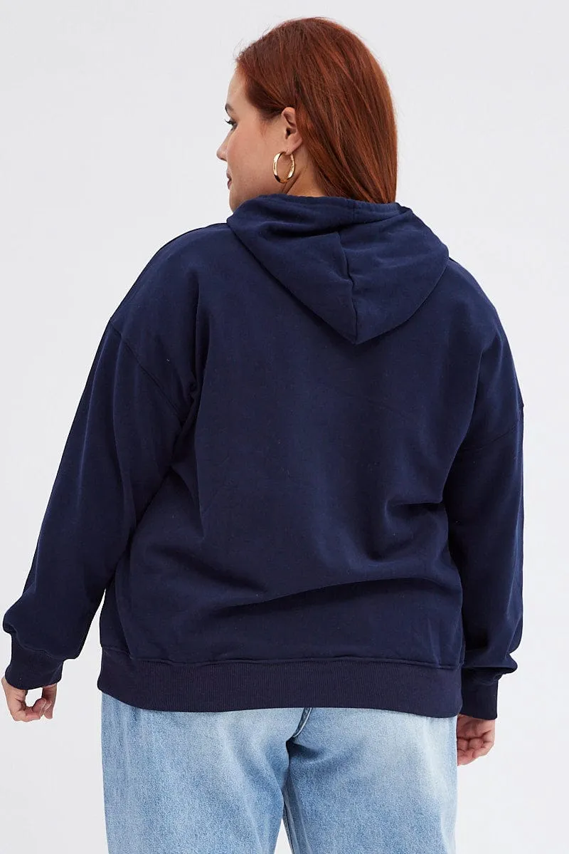 Modern Bold product poplin smoothness Blue Graphic Sweatshirt Washington Oversized Fleece