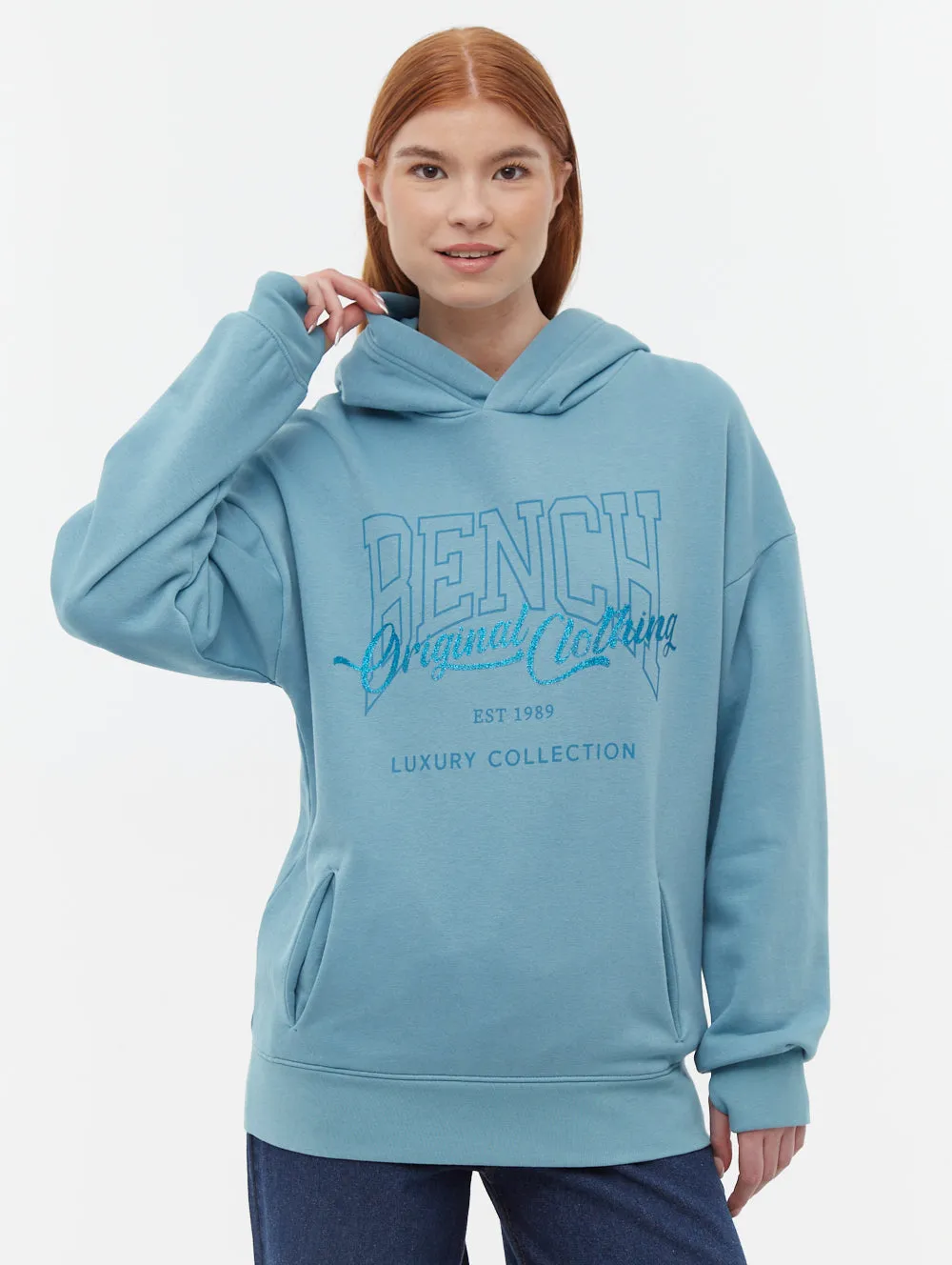 Flex Fit Wave Core Theda Athletic Logo Oversize Hoodie