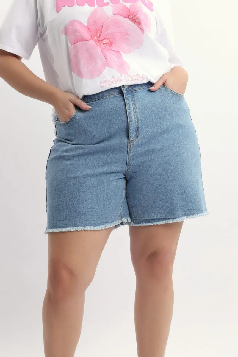 Summer Glow Future Glow Denim Jorts Mid Rise
