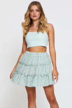Check Flare Skirt Mini High Rise Stylist Pick Bold Finish