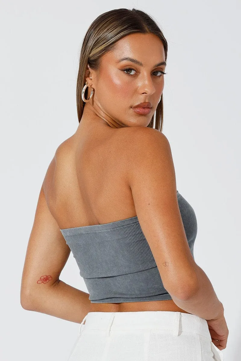 Ship Glow Black Bandeau Top Seamless