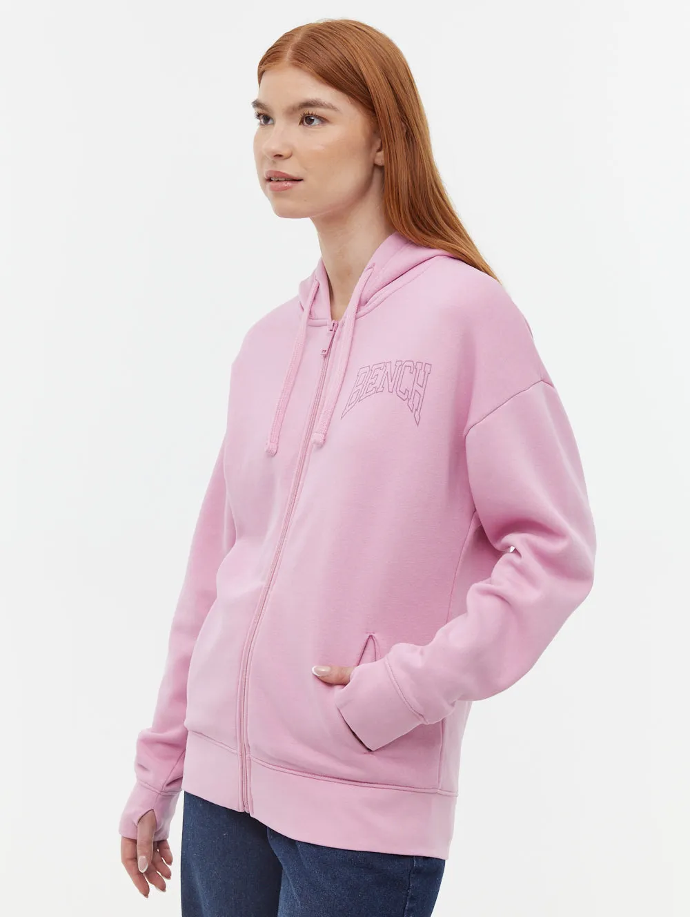 Smart Design Breathable Lining Zira Athletic Logo Zip-Up Hoodie