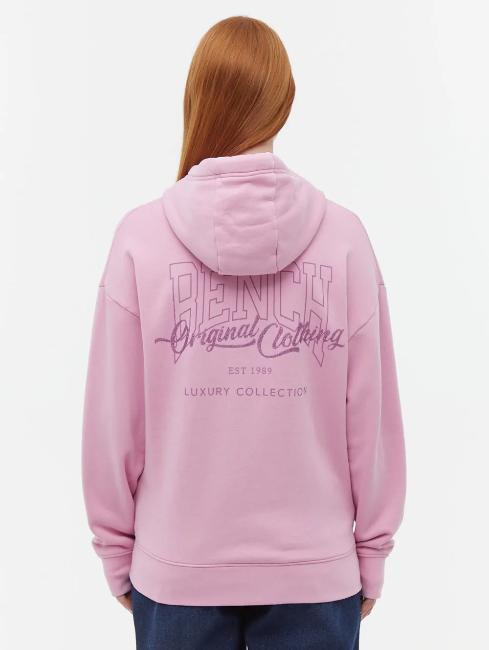 Wide Glow Zira Athletic Logo Zip-Up Hoodie