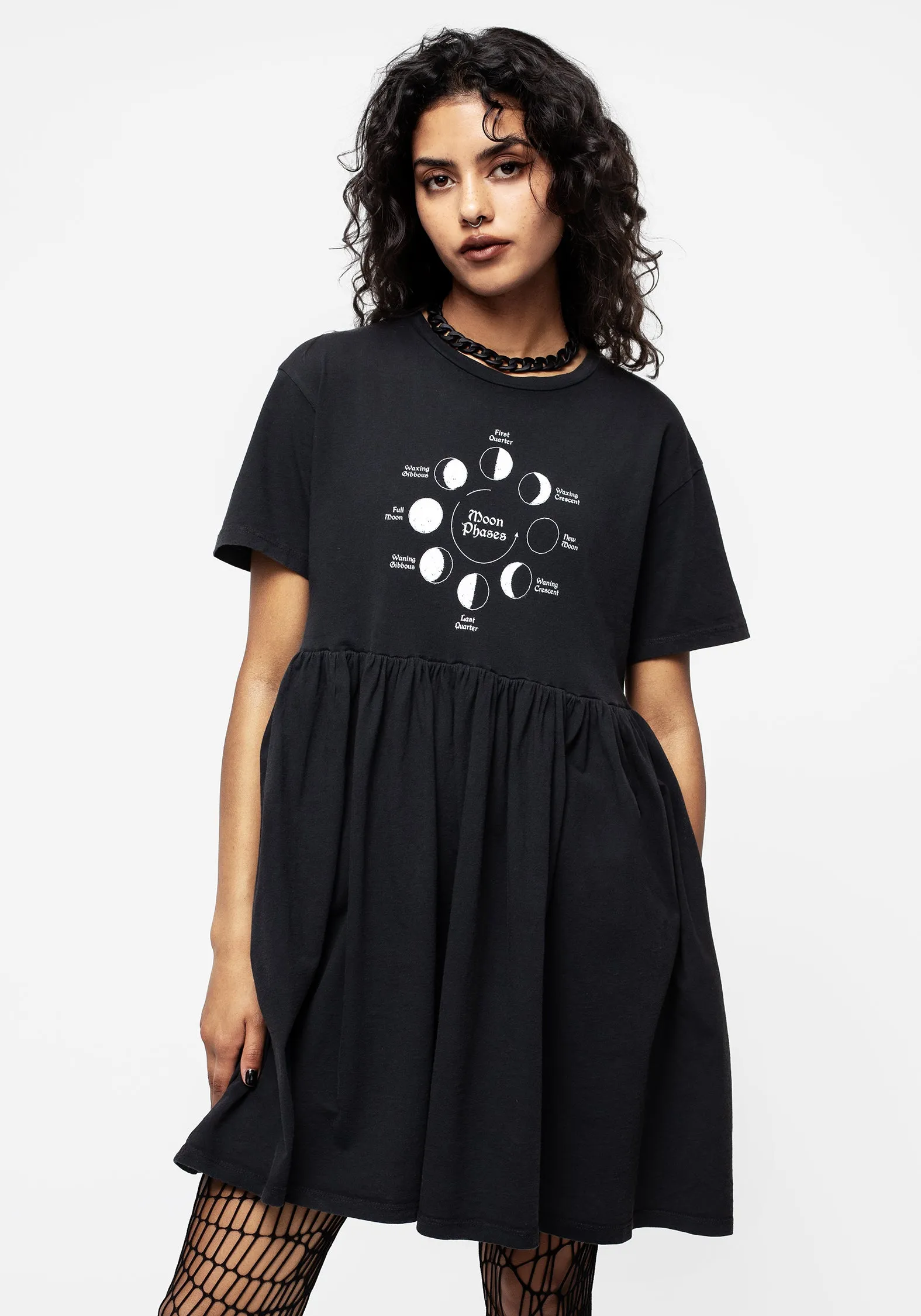 Phase Graphic Print Mini Skater Dress Edge Beat Play Edge