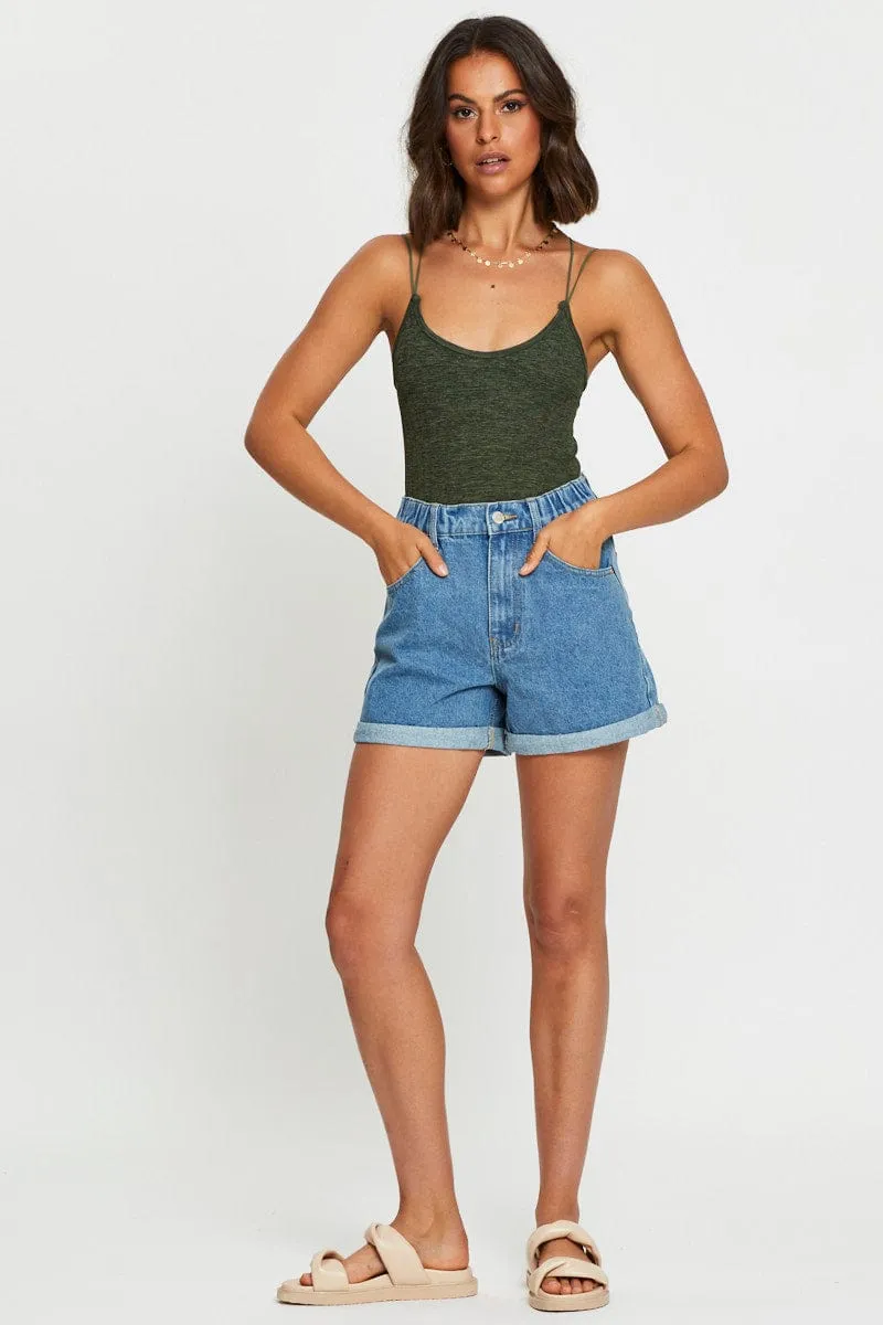 Glitter Glow Green Bralette Top Seamless Crop