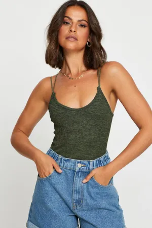 StretchFit Green Bralette Top Seamless Crop