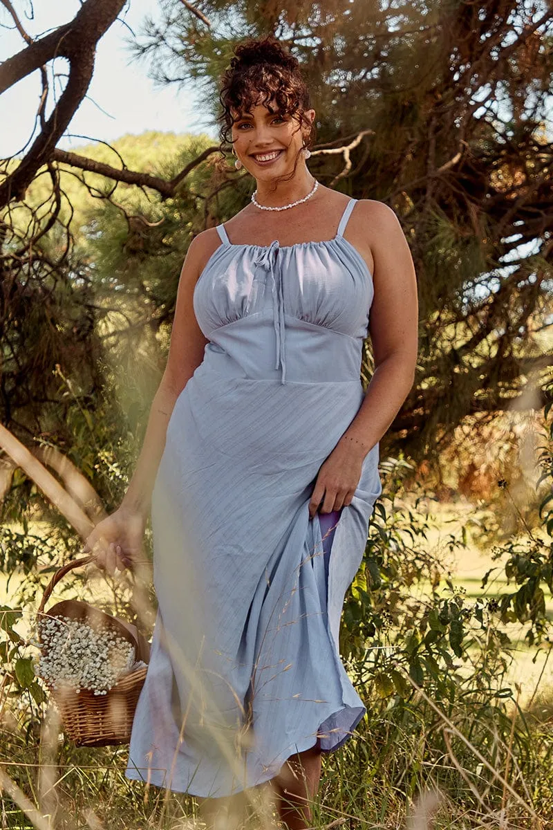 Purple Midi Dress Sleeveless Ruched Bust Wood Deck Harbor Light