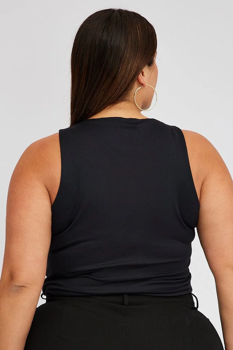 Party Guest Black Tank Top Crew Neck Supersoft