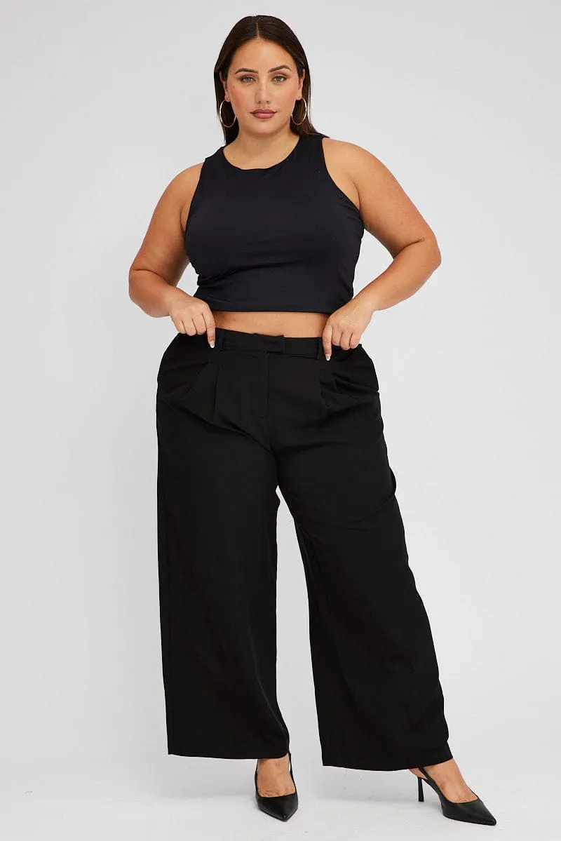 Urban Wear Black Tank Top Crew Neck Supersoft