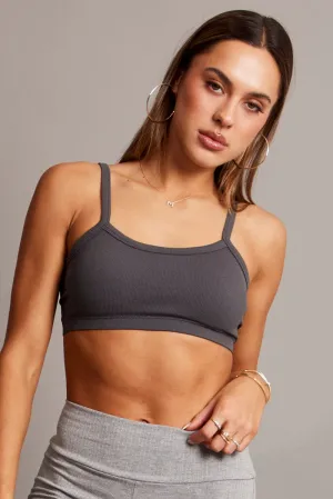 Simple Style winter clothing Grey Bralette Seamless