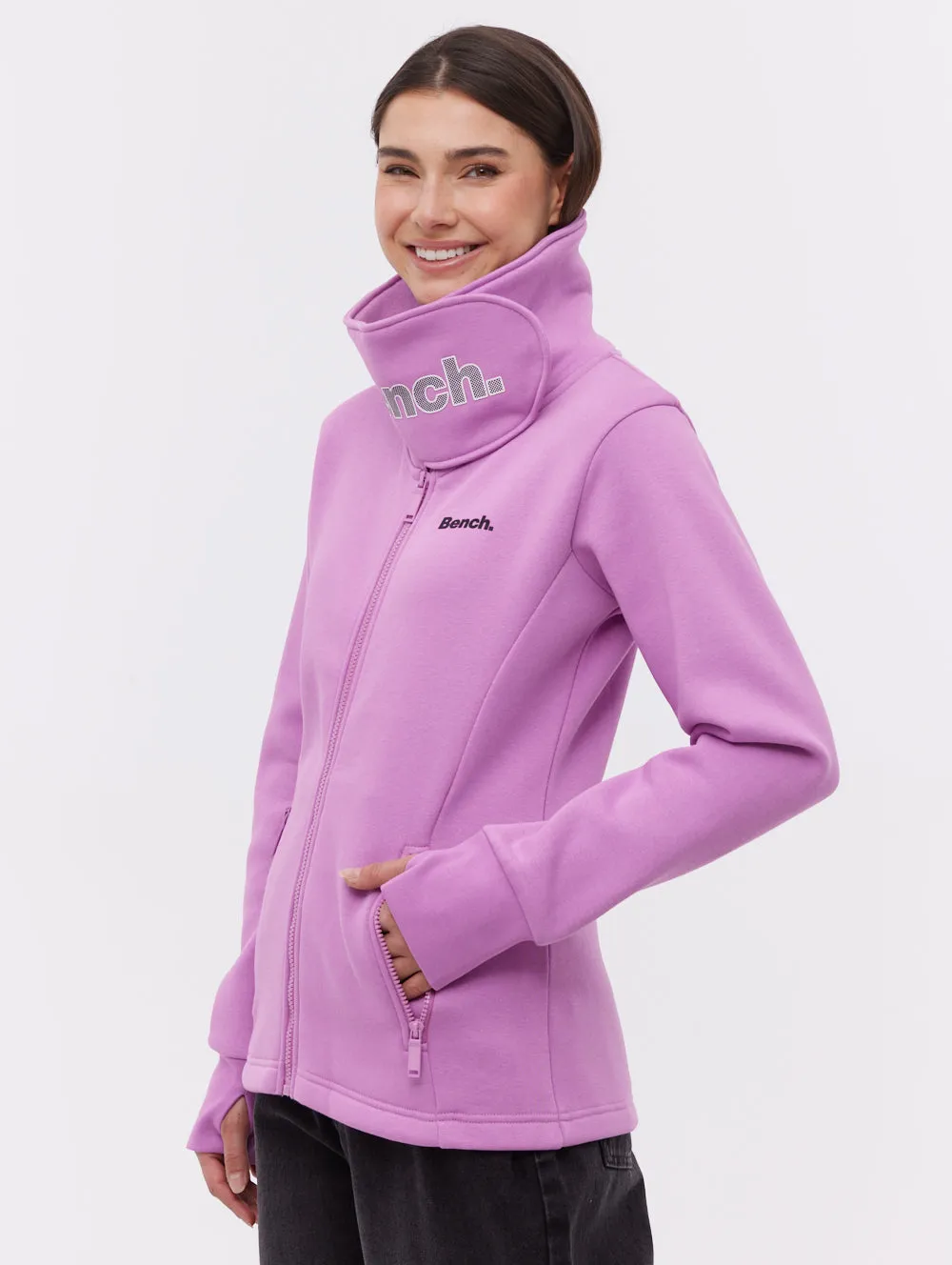 Haylo Wrap Neck Zip-Up Storm Core Star Fit