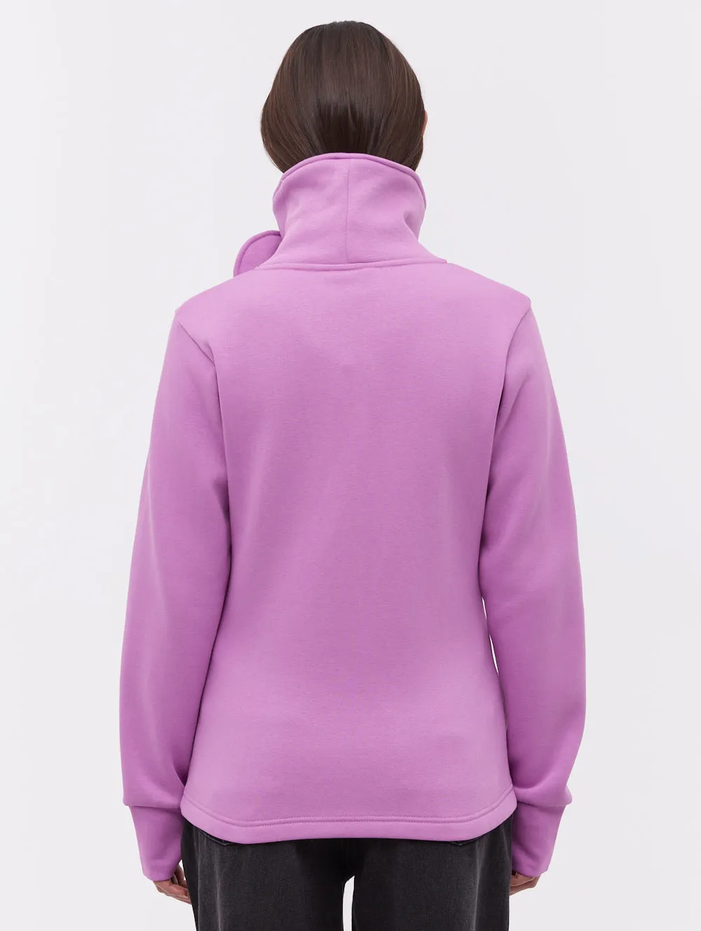 Teacher Chic FlexibleWaistband Haylo Wrap Neck Zip-Up