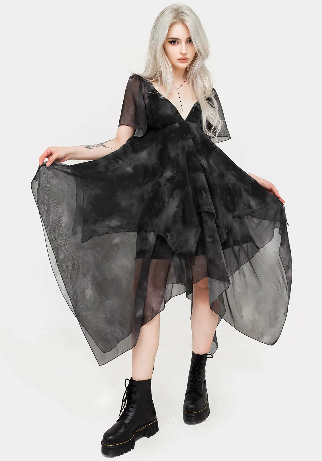 Tempest Layered Midi Dress Chic and Simple