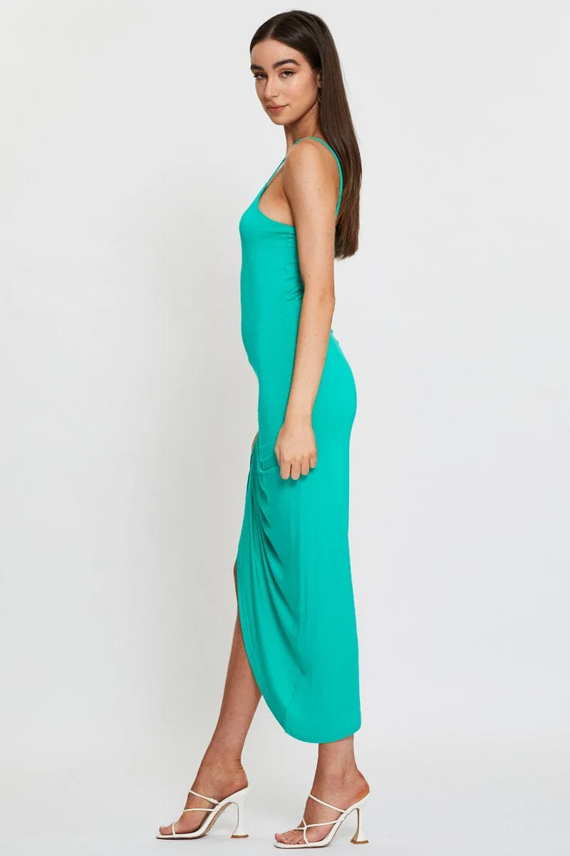 Green Bodycon Dress Midi Fashion Footwear