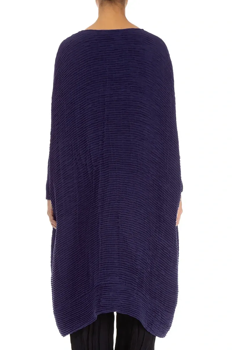 AntiPilling Technology Modern Outfit Wide Royal Purple Pliss?? Silk Kaftan Dress