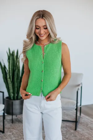 slow movement Kasie Knit Top - Lime