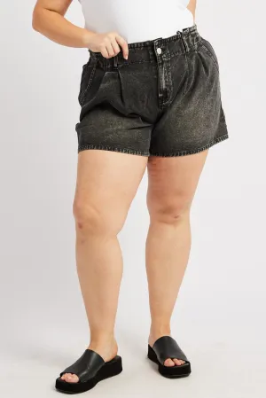 ReinforcedStitching ThermalRegulating Layer Grey Relaxed Shorts High Rise
