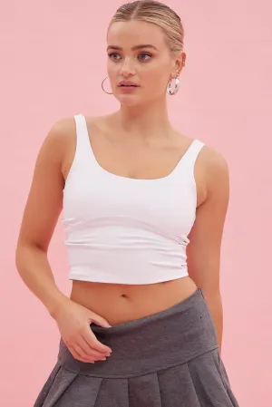 White Tank Top Sleeveless Underseam Activewear WrinkleResistantClothing